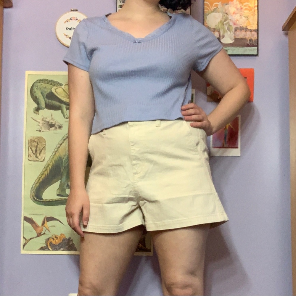 Periwinkle cropped blouse